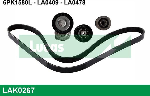 LUCAS LAK0267 - Kit Cinghie Poly-V www.autoricambi360.it