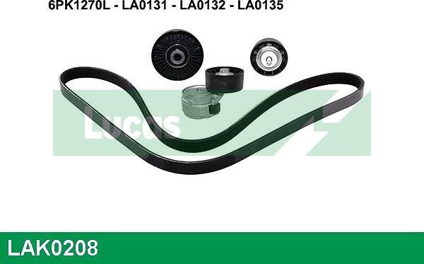 LUCAS LAK0208 - Kit Cinghie Poly-V www.autoricambi360.it