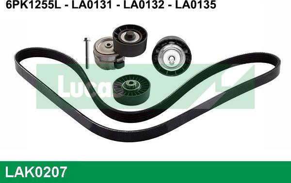 LUCAS LAK0207 - Kit Cinghie Poly-V www.autoricambi360.it