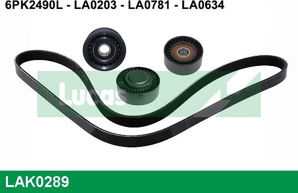 LUCAS LAK0289 - Kit Cinghie Poly-V www.autoricambi360.it