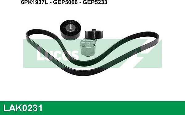 LUCAS LAK0231 - Kit Cinghie Poly-V www.autoricambi360.it