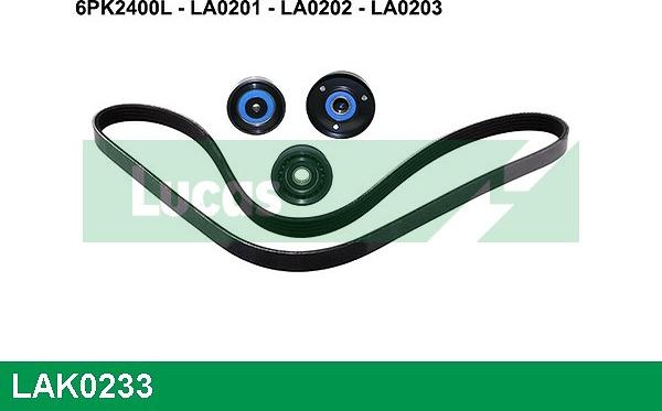 LUCAS LAK0233 - Kit Cinghie Poly-V www.autoricambi360.it