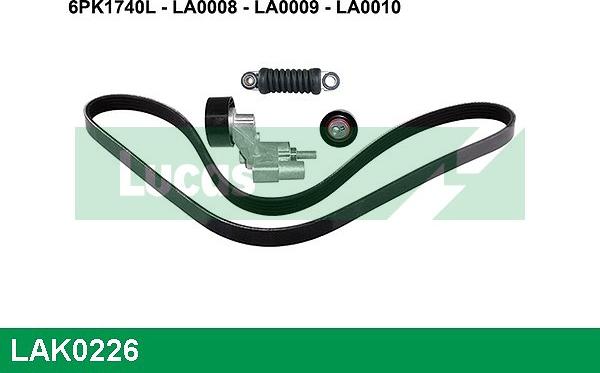 LUCAS LAK0226 - Kit Cinghie Poly-V www.autoricambi360.it