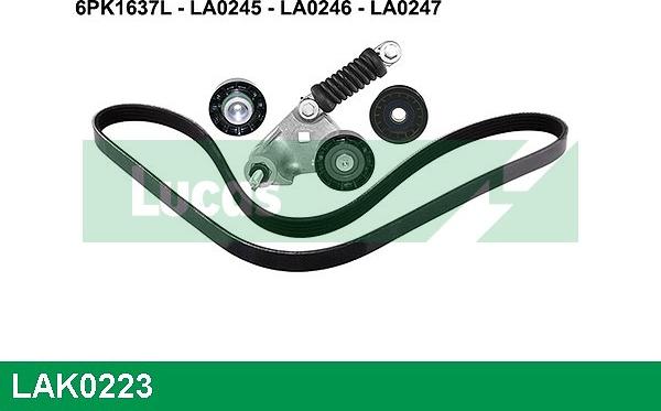 LUCAS LAK0223 - Kit Cinghie Poly-V www.autoricambi360.it