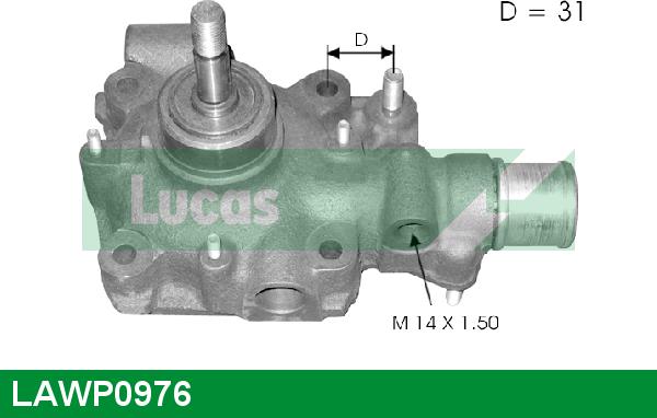 LUCAS LAWP0976 - Pompa acqua www.autoricambi360.it