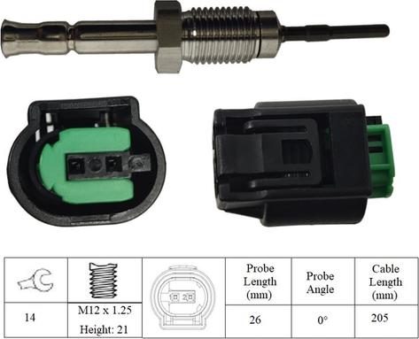 LUCAS LGS6048 - Sensore, Temperatura gas scarico www.autoricambi360.it