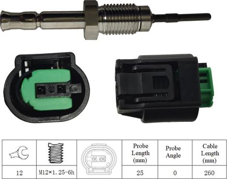 LUCAS LGS6050 - Sensore, Temperatura gas scarico www.autoricambi360.it