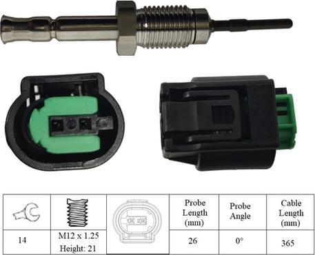 LUCAS LGS6051 - Sensore, Temperatura gas scarico www.autoricambi360.it
