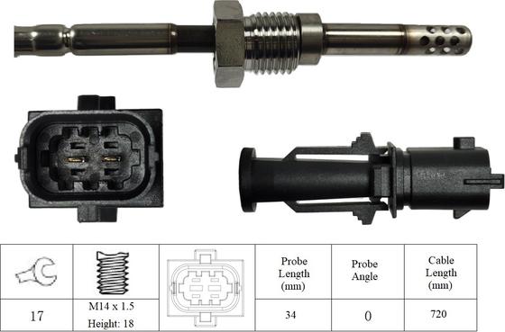 LUCAS LGS6066 - Sensore, Temperatura gas scarico www.autoricambi360.it