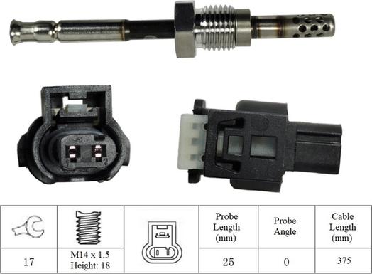LUCAS LGS6003 - Sensore, Temperatura gas scarico www.autoricambi360.it