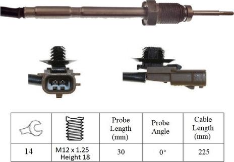 LUCAS LGS6088 - Sensore, Temperatura gas scarico www.autoricambi360.it