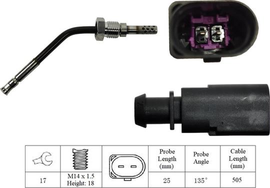 LUCAS LGS6035 - Sensore, Temperatura gas scarico www.autoricambi360.it