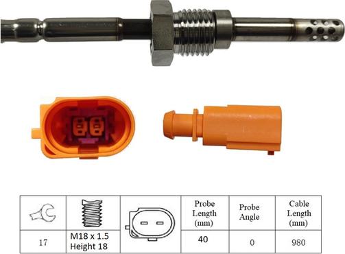LUCAS LGS6031 - Sensore, Temperatura gas scarico www.autoricambi360.it
