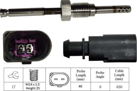 LUCAS LGS6032 - Sensore, Temperatura gas scarico www.autoricambi360.it