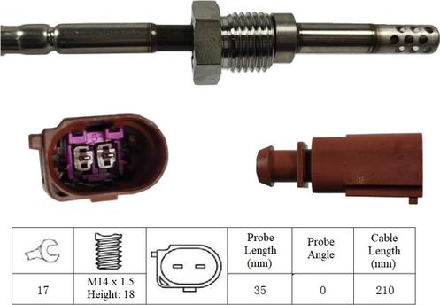 LUCAS LGS6037 - Sensore, Temperatura gas scarico www.autoricambi360.it