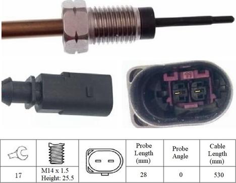 LUCAS LGS7001 - Sensore, Temperatura gas scarico www.autoricambi360.it