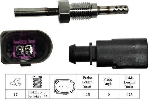 LUCAS LGS7007 - Sensore, Temperatura gas scarico www.autoricambi360.it