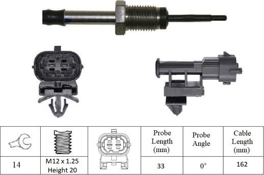 LUCAS LGS7018 - Sensore, Temperatura gas scarico www.autoricambi360.it