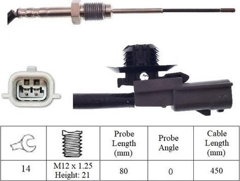 LUCAS LGS7012 - Sensore, Temperatura gas scarico www.autoricambi360.it