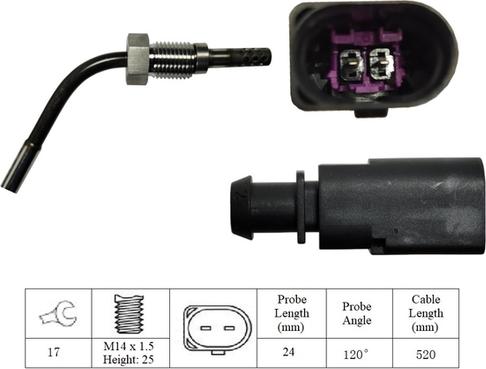 LUCAS LGS7039 - Sensore, Temperatura gas scarico www.autoricambi360.it