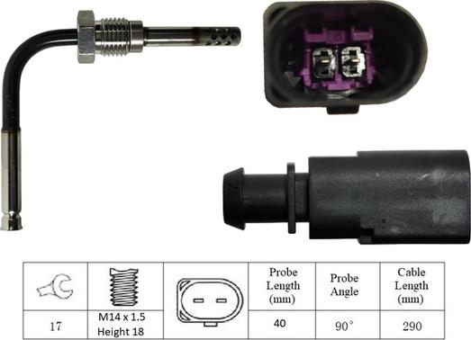 LUCAS LGS7038 - Sensore, Temperatura gas scarico www.autoricambi360.it