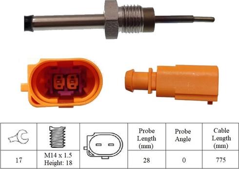 LUCAS LGS7037 - Sensore, Temperatura gas scarico www.autoricambi360.it