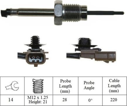 LUCAS LGS7196 - Sensore, Temperatura gas scarico www.autoricambi360.it
