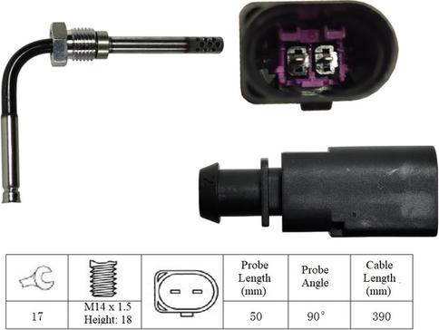 LUCAS LGS7144 - Sensore, Temperatura gas scarico www.autoricambi360.it