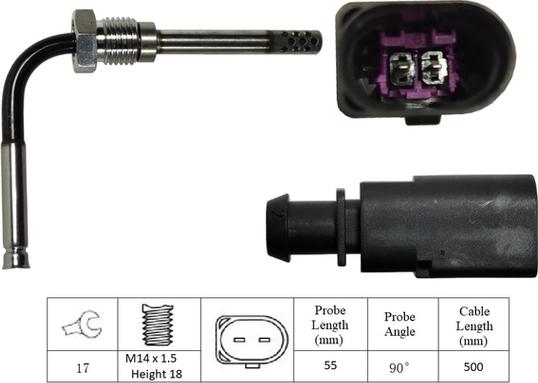 LUCAS LGS7146 - Sensore, Temperatura gas scarico www.autoricambi360.it
