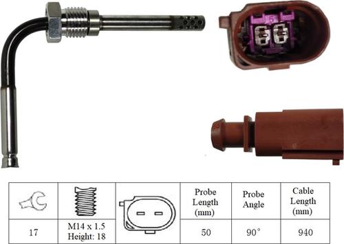 LUCAS LGS7140 - Sensore, Temperatura gas scarico www.autoricambi360.it