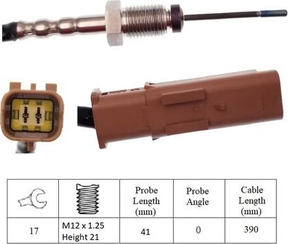 LUCAS LGS7166 - Sensore, Temperatura gas scarico www.autoricambi360.it