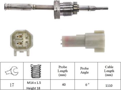 LUCAS LGS7161 - Sensore, Temperatura gas scarico www.autoricambi360.it