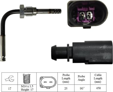 LUCAS LGS7189 - Sensore, Temperatura gas scarico www.autoricambi360.it