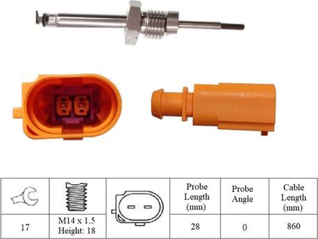 LUCAS LGS7184 - Sensore, Temperatura gas scarico www.autoricambi360.it