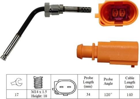 LUCAS LGS7188 - Sensore, Temperatura gas scarico www.autoricambi360.it