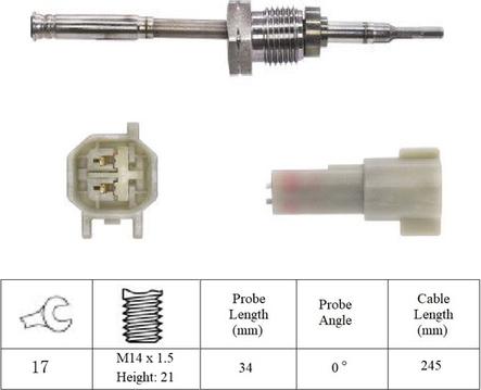 LUCAS LGS7173 - Sensore, Temperatura gas scarico www.autoricambi360.it
