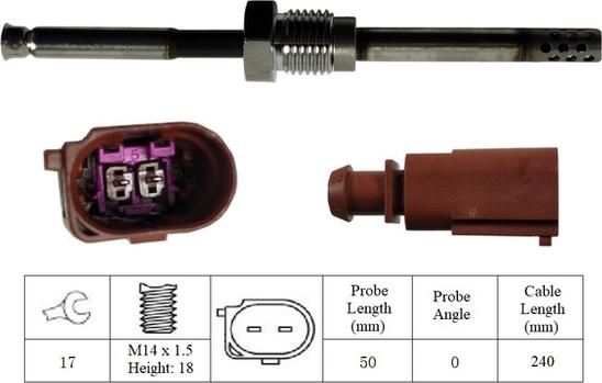 LUCAS LGS7177 - Sensore, Temperatura gas scarico www.autoricambi360.it