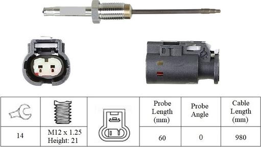 LUCAS LGS7304 - Sensore, Temperatura gas scarico www.autoricambi360.it