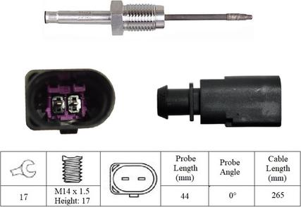 LUCAS LGS7313 - Sensore, Temperatura gas scarico www.autoricambi360.it