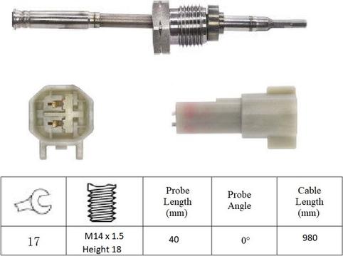 LUCAS LGS7249 - Sensore, Temperatura gas scarico www.autoricambi360.it
