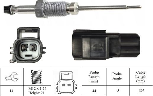 LUCAS LGS7248 - Sensore, Temperatura gas scarico www.autoricambi360.it