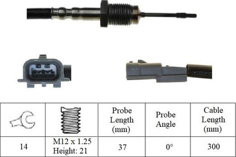 LUCAS LGS7266 - Sensore, Temperatura gas scarico www.autoricambi360.it