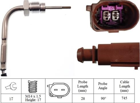 LUCAS LGS7208 - Sensore, Temperatura gas scarico www.autoricambi360.it