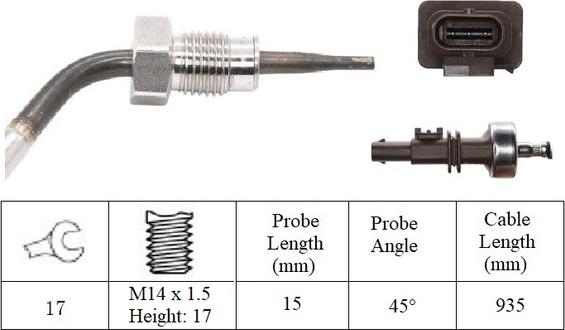 LUCAS LGS7285 - Sensore, Temperatura gas scarico www.autoricambi360.it