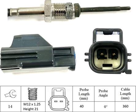 LUCAS LGS7234 - Sensore, Temperatura gas scarico www.autoricambi360.it