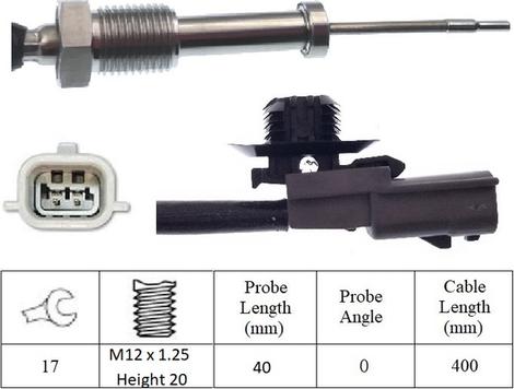 LUCAS LGS7230 - Sensore, Temperatura gas scarico www.autoricambi360.it