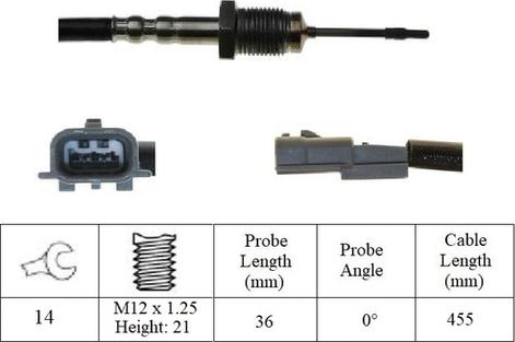 LUCAS LGS7231 - Sensore, Temperatura gas scarico www.autoricambi360.it