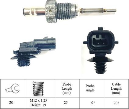 LUCAS LGS7232 - Sensore, Temperatura gas scarico www.autoricambi360.it