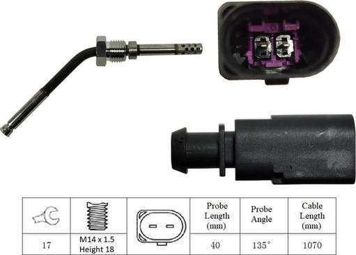 LUCAS LGS7271 - Sensore, Temperatura gas scarico www.autoricambi360.it