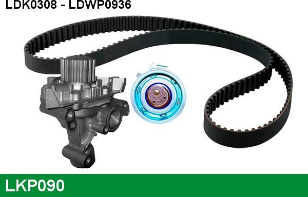 LUCAS LKP090 - Pompa acqua + Kit cinghie dentate www.autoricambi360.it